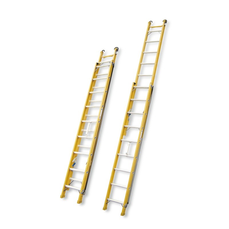 BaofuRLFESeries fiberglass insulated double section telescopic straight ladder Voltage resistance220kv RLFE-40F/50F/60F/70F/80F/90F/100F