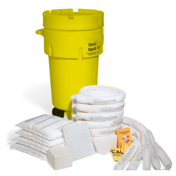 65Gallon Mobile Leak Prevention Bucket Emergency Response Kit KIT652Oil absorbing type 246rise/set