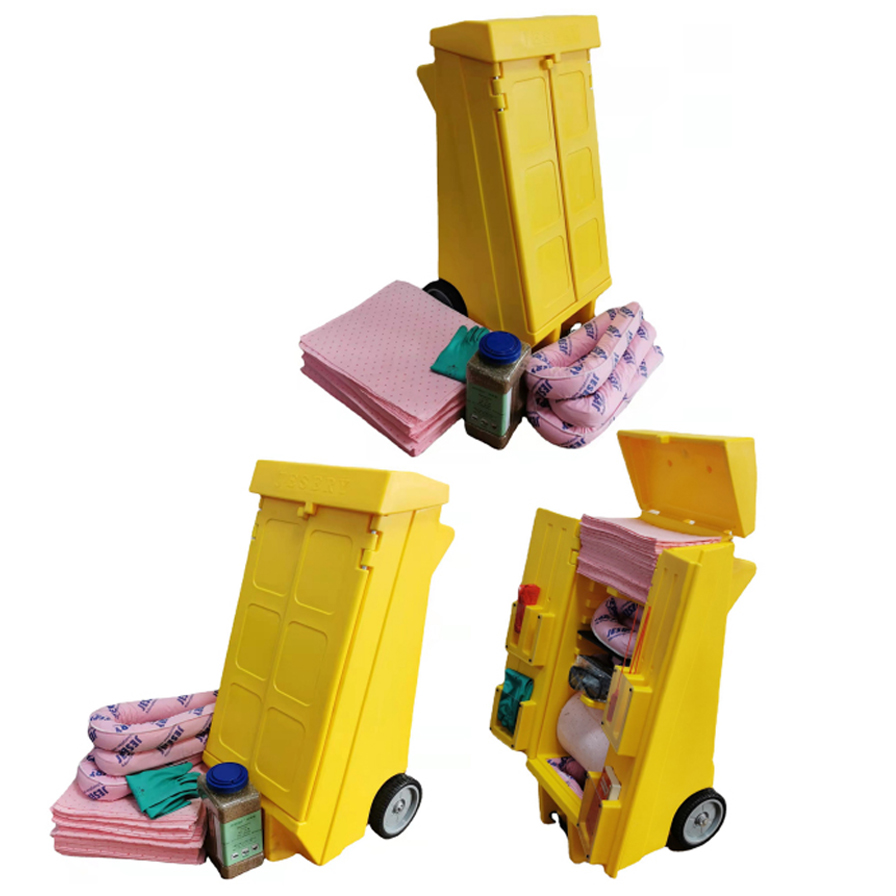 Emergency trolley for chemical leakageKIT345Chemical type 120rise/set Handling highly corrosive waste liquid trolley