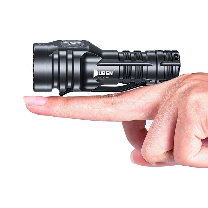 WUBENWubenE6Mini small steel cannon portable flashlight Battery stripUSBCharging port 900Luminous strong light