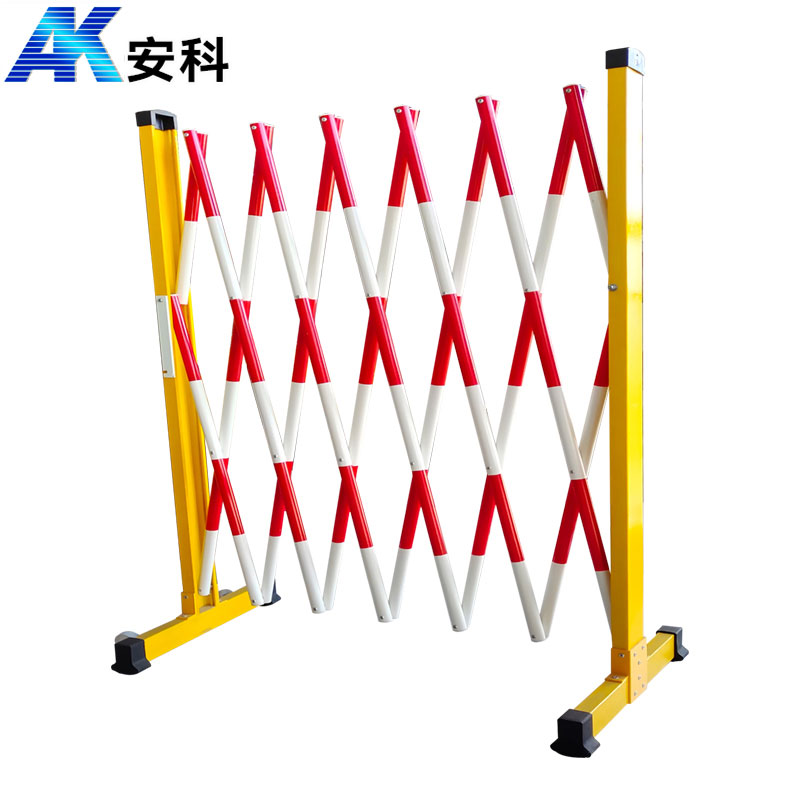 AnkeAK-JYWLFiberglass insulated tube type telescopic isolation fence, mobile insulation protective fence1.2*4m